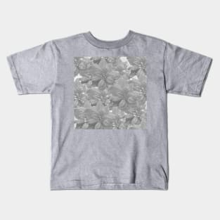 POINSETTIA WHITE TWINKLE SPARKLE PATTERN Kids T-Shirt